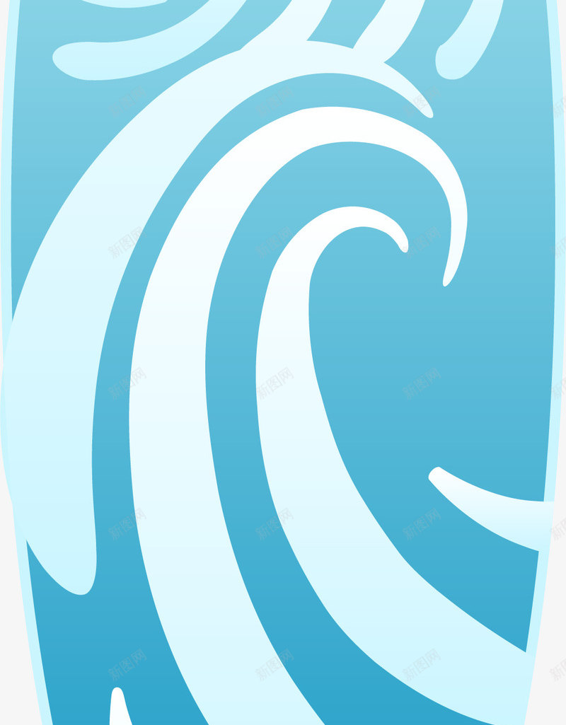 波浪样式的天蓝色冲浪板矢量图eps免抠素材_88icon https://88icon.com 冲浪专用 划桨板 扁平冲浪板 板子 水上滑板 波浪样式 浅色冲浪板 滑板姿势 矢量冲浪板 矢量图