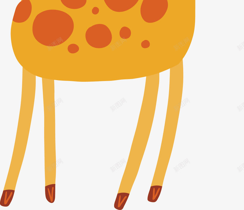 手绘卡通可爱长颈鹿png免抠素材_88icon https://88icon.com 儿童 动物插画 卡通 卡通可爱小动物 印花 图案 小动物 插图 橘色 童趣 美丽的鹿 萌 长劲鹿