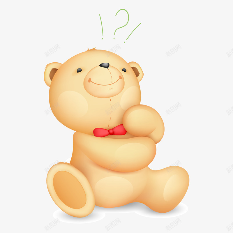 思考的小熊png免抠素材_88icon https://88icon.com 卡通熊猫 小熊 矢量熊猫
