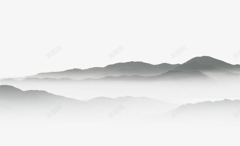 远处的山墨画中国风山png免抠素材_88icon https://88icon.com 中国风 墨画 山 远处的山 远景