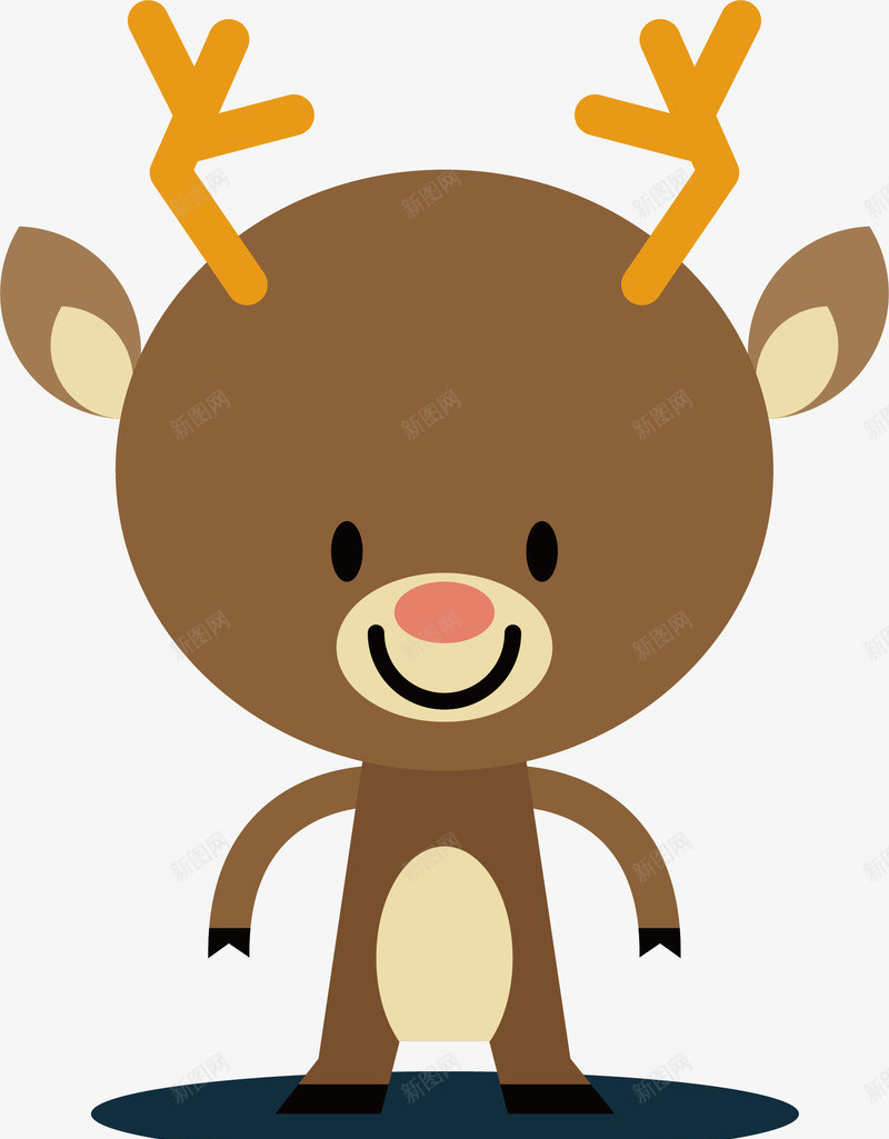 小熊抠图矢量图ai免抠素材_88icon https://88icon.com 小熊 小鹿 梅花鹿 麋鹿 矢量图