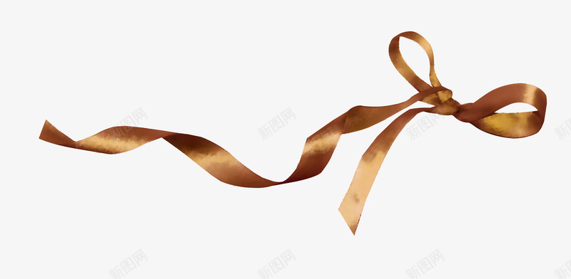 金色蝴蝶结彩带png免抠素材_88icon https://88icon.com 彩带 漂亮彩带 蝴蝶结 金色彩带