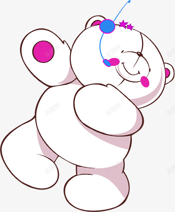 手绘律动小熊姿势笨重png免抠素材_88icon https://88icon.com 姿势 律动 笨重