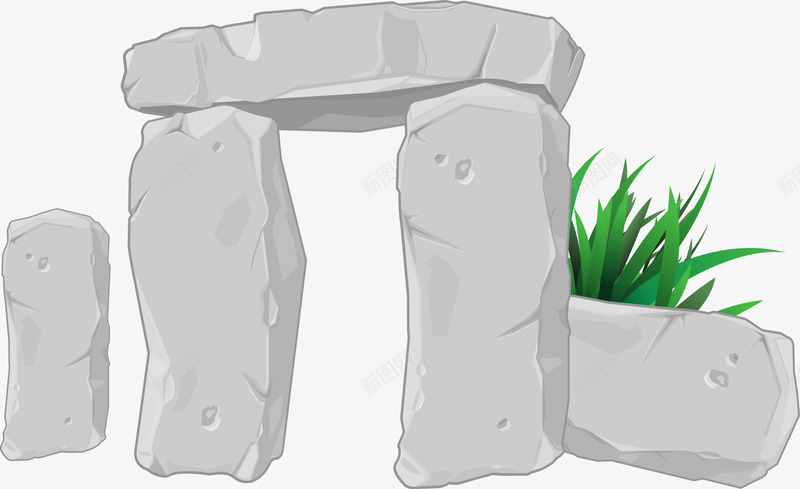 门形石头造型矢量图eps免抠素材_88icon https://88icon.com 小草 手绘石头图案 石头矢量图 石头造型 矢量图