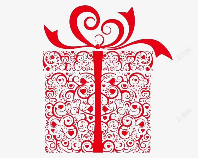 红色花纹礼包纹理png免抠素材_88icon https://88icon.com 丝带 促销 礼包 花纹