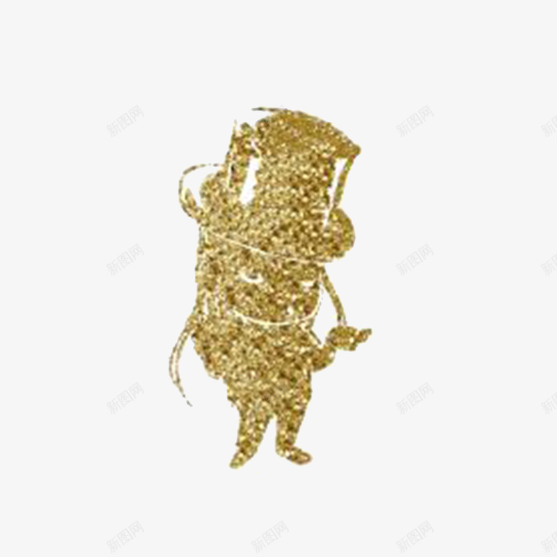 金粉卡通人物png免抠素材_88icon https://88icon.com 产品实物 卡通 喷画