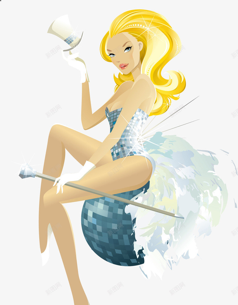变魔术的金发女郎矢量图eps免抠素材_88icon https://88icon.com 变魔术的金发女郎 帽子 性感美女 矢量素材 美女 魔术棒 矢量图