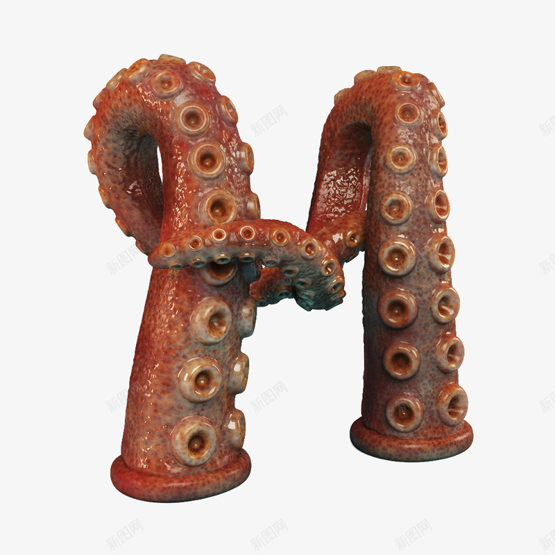 卡通立体鱿鱼腿图png免抠素材_88icon https://88icon.com C4D 三维 创意 卡通 立体 精美 鱼类 鱿鱼