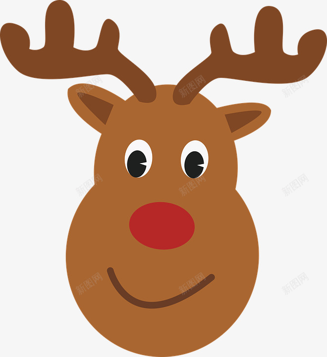 可爱麋鹿的头png免抠素材_88icon https://88icon.com 可爱 圣诞 圣诞老人 圣诞节快乐 头 驯鹿 鲁道夫 鹿