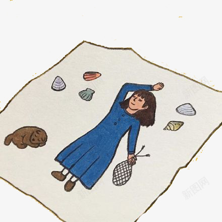 躺在地上的女孩和小狗png免抠素材_88icon https://88icon.com 儿童 儿童插画 卡通 卡通插画 地毯 女孩 小狗 手绘 童话故事