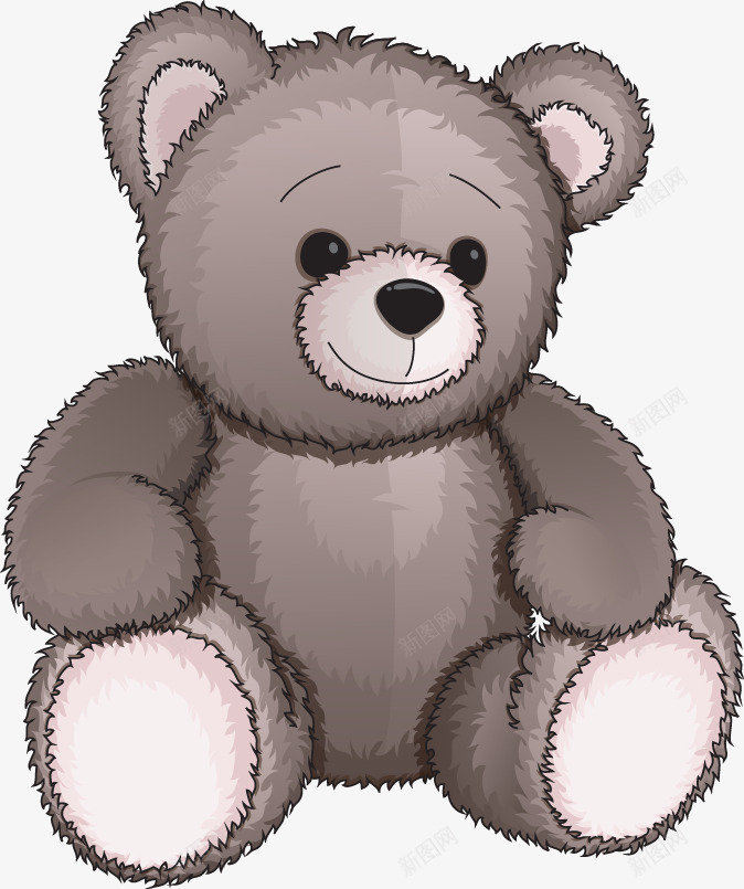 手绘毛绒可爱小熊图案png免抠素材_88icon https://88icon.com 可爱 图案 小熊 手绘 毛绒