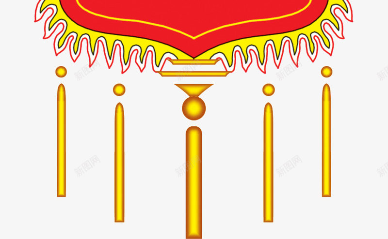 红色金边手绘锦旗国庆png免抠素材_88icon https://88icon.com 国庆 红色 金边 锦旗