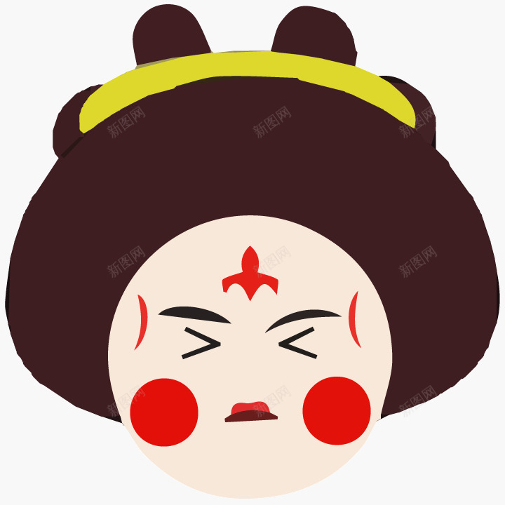 手绘卡通唐代仕女头像png免抠素材_88icon https://88icon.com 仕女 卡通 古代 古装 唐代 唐代仕女 唐朝 唐朝胖美人 头像 女娃