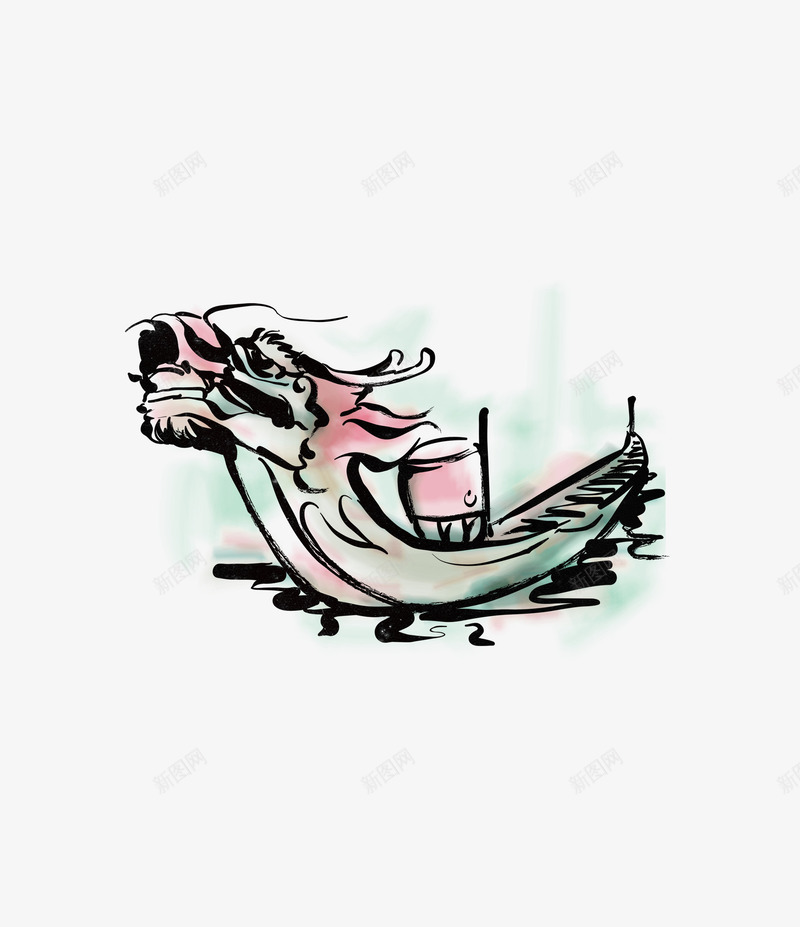 宏伟的龙舟png免抠素材_88icon https://88icon.com 击鼓 划 大河 宏伟 木头 节日 鼓 龙头 龙舟 龙角 龙须