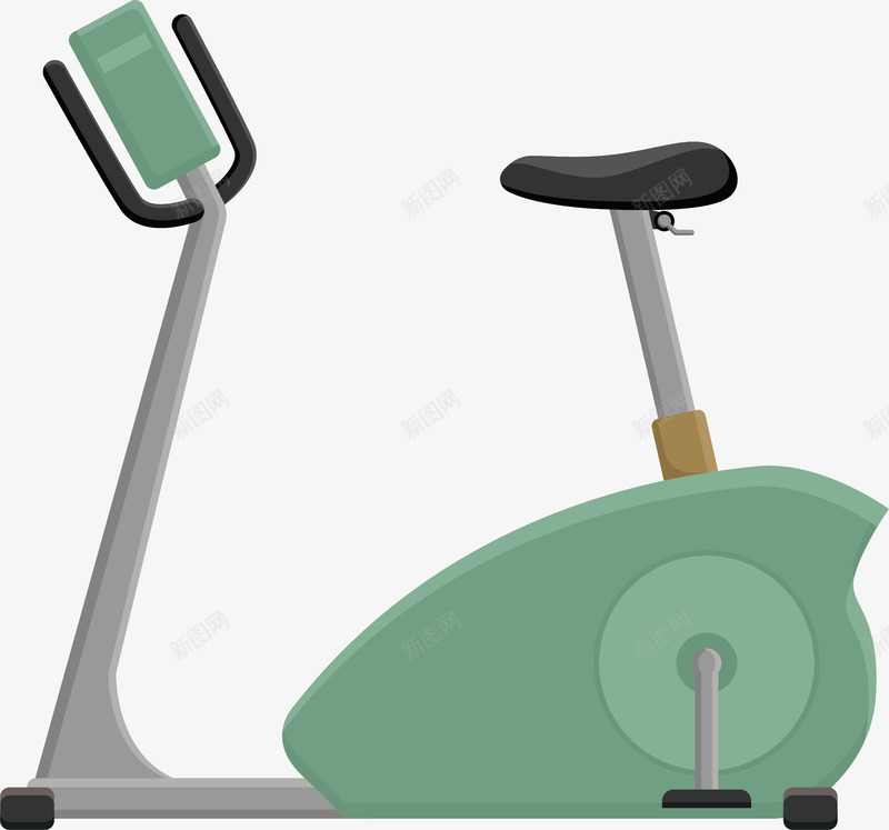 卡通健身器材自行车矢量图ai免抠素材_88icon https://88icon.com 举重 体育 健身 健身房 健身馆 卡通 器材 文体 活动 自行车 运动 锻炼 矢量图