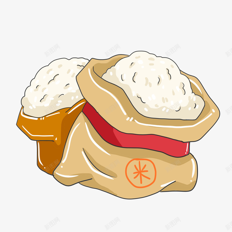 美味大米元素png免抠素材_88icon https://88icon.com 大米 大米袋 好吃 美味 零食