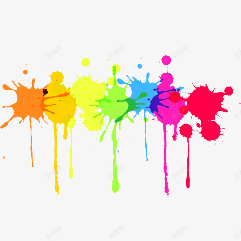 七彩绚丽的色彩油墨图png免抠素材_88icon https://88icon.com 油墨 绘画专业 绚丽多姿 色彩
