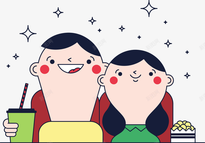 情侣png免抠素材_88icon https://88icon.com 情侣 看电影