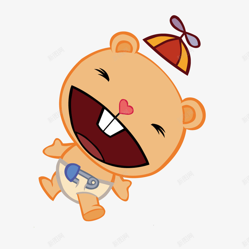 可爱卡通大白牙浅黄色小熊png免抠素材_88icon https://88icon.com 卡通 可爱 大白牙 小熊 浅黄色