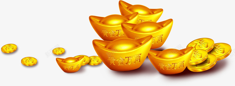 元宝迎新春新年海报png免抠素材_88icon https://88icon.com 元宝 新年 新春 海报