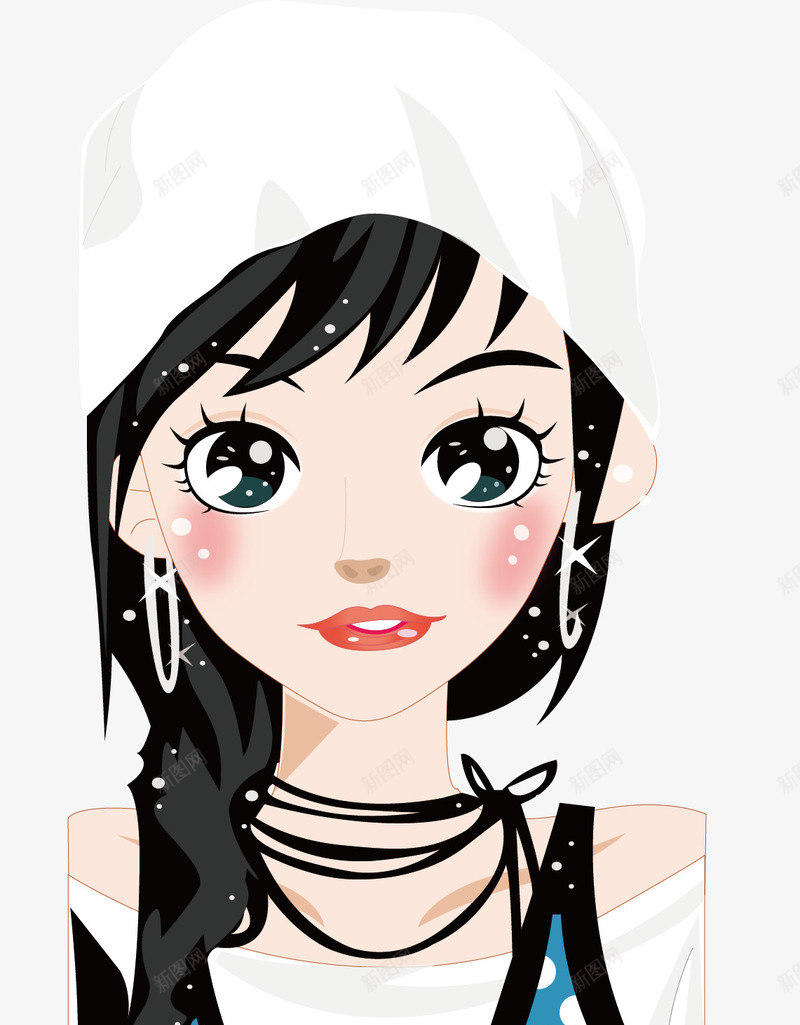 大眼睛白帽子美女png免抠素材_88icon https://88icon.com 中国美女 动漫美女 塑身美女 性感美女 气质美女 长发美女