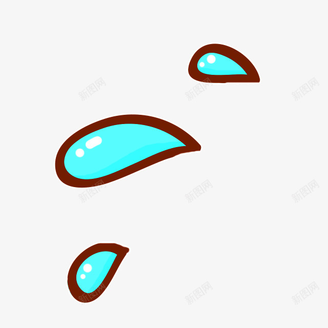 卡通可爱汗滴装饰图案png免抠素材_88icon https://88icon.com 免抠PNG 卡通 可爱 水滴 汗滴 装饰图案