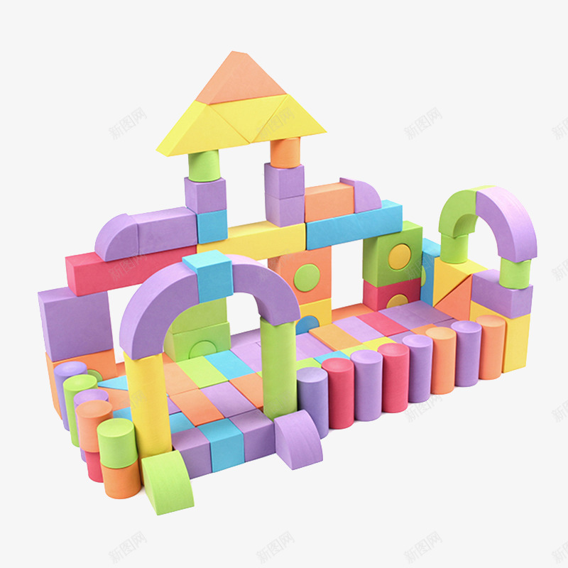 积木玩具png免抠素材_88icon https://88icon.com 产品实物图 儿童 原木积木 玩具 益智 积木