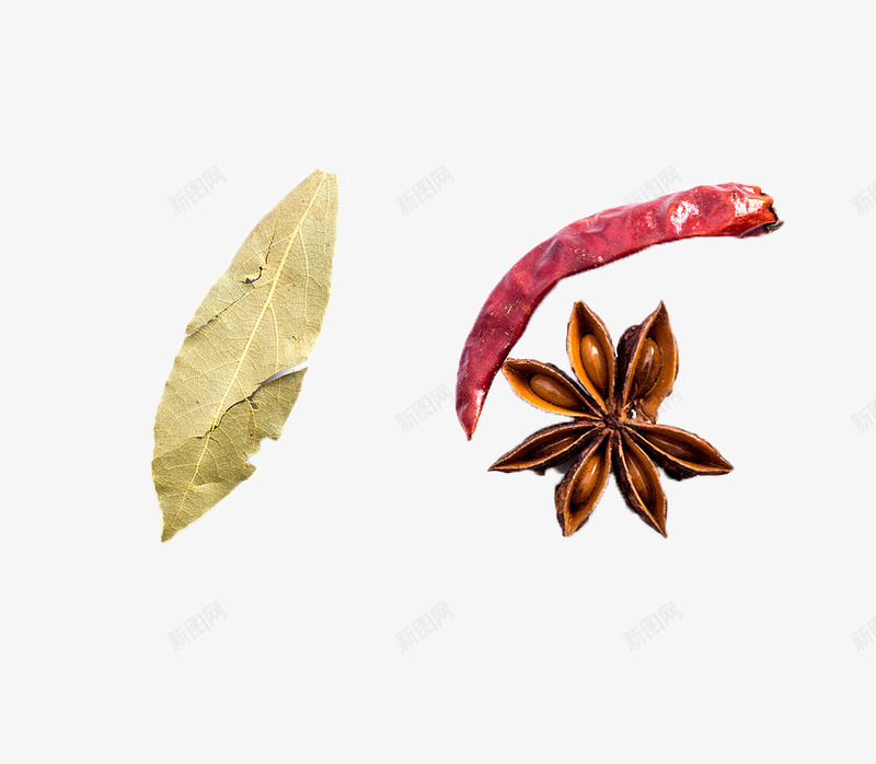 香辛调味料png免抠素材_88icon https://88icon.com 八角 干辣椒 桂叶 香辛料