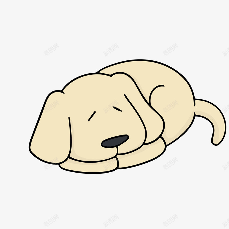 趴着睡觉的可爱卡通小狗矢量图ai免抠素材_88icon https://88icon.com 卡通可爱 卡通睡觉 卡通矢量 可爱卡通 睡觉 矢量图