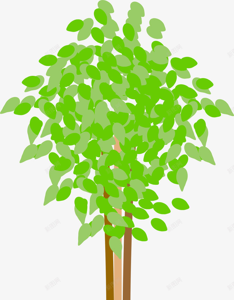 绿色简约扁平盆栽png免抠素材_88icon https://88icon.com 春天 春季 春日 树苗 植物 盆栽 绿叶 自然