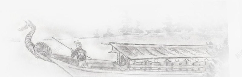 中国风端午节龙舟画png免抠素材_88icon https://88icon.com 中国风 端午节 龙舟