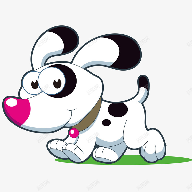 卡通可爱的小狗动物矢量图ai免抠素材_88icon https://88icon.com 动物 可爱 大眼睛 小狗 狗年 白色 矢量图