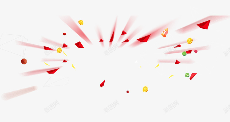 彩色碎片png免抠素材_88icon https://88icon.com 三角形 光线 彩色碎片 漂浮素材 红色 背景装饰