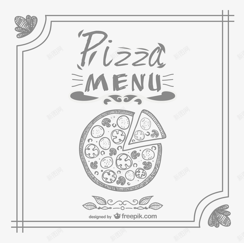 菜单图标矢量图ai免抠素材_88icon https://88icon.com 图标 字体 披萨 菜单 餐厅 矢量图