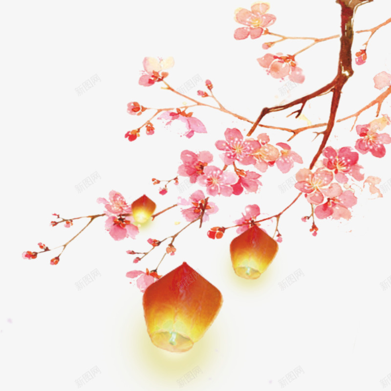 中国风桃花孔明灯png免抠素材_88icon https://88icon.com 中国风 光 古风 唯美 国画 孔明灯 意境 手帐 手帐贴纸 插花 放孔明灯 桃花 火 蜡烛 装饰