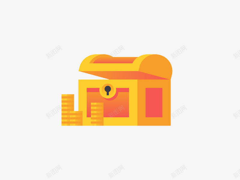 宝箱金币psd免抠素材_88icon https://88icon.com 古代箱子 宝箱 财富 金币 金色 金融