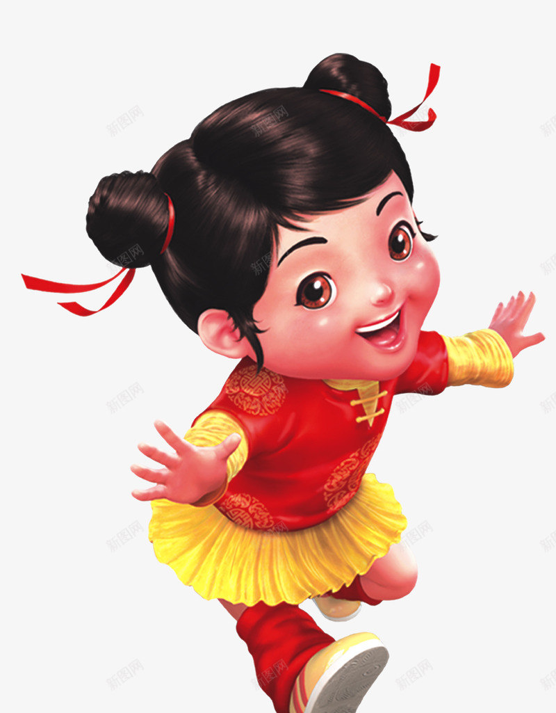 可爱福娃女孩png免抠素材_88icon https://88icon.com 可爱 图片 女孩