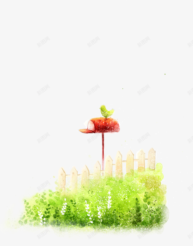 手绘菜园春季风景png免抠素材_88icon https://88icon.com 春季 菜园 风景