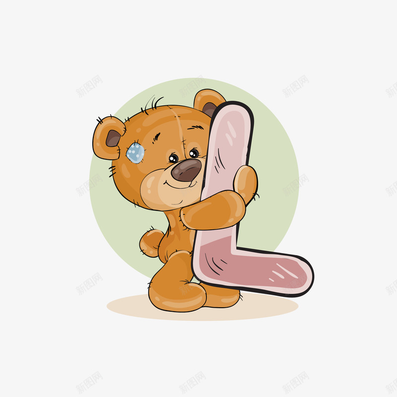 手绘字母L小熊矢量图eps免抠素材_88icon https://88icon.com 卡通可爱 卡通的小熊 可爱卡通 可爱的 字母L 小熊 看图识字卡,看图识字 矢量图