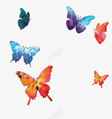 蝴蝶水彩泼墨效果手绘png免抠素材_88icon https://88icon.com 新图网 水彩 泼墨 蝴蝶