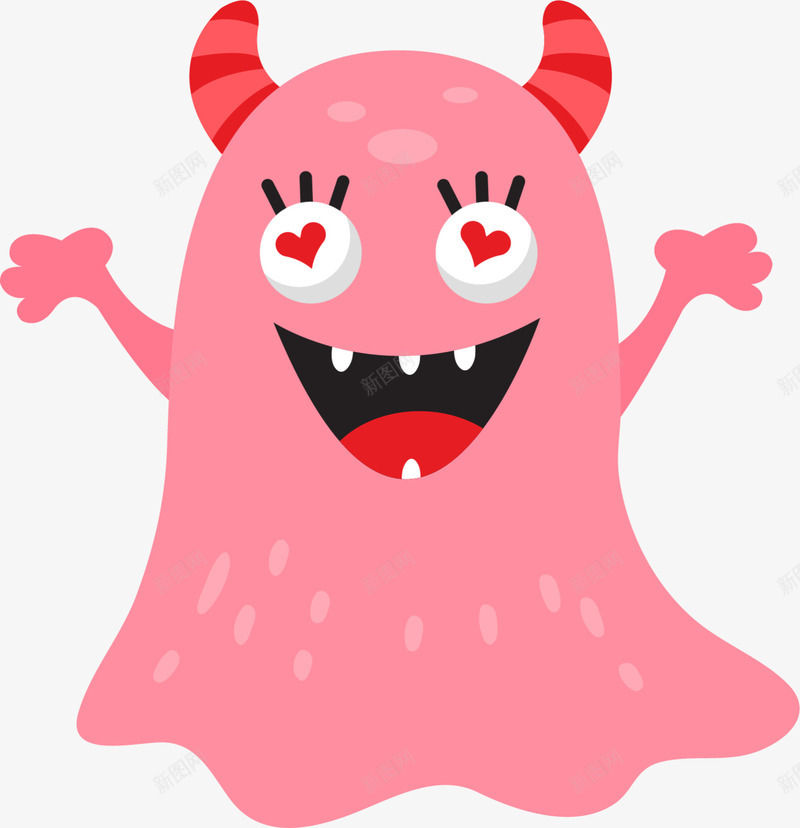 粉色可爱爱心小高温png免抠素材_88icon https://88icon.com LOVE 婚庆 小怪物 情人节 爱心怪兽 爱情 结婚