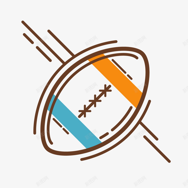 彩色圆弧体育橄榄球元素矢量图ai免抠素材_88icon https://88icon.com 体育 健身 创意 圆弧 彩色 扁平化 斜线 活动 矢量图