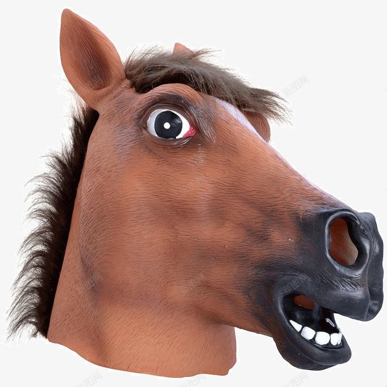 马头面具png免抠素材_88icon https://88icon.com 万圣节头套 万圣节装扮 头套免扣 抽象面具 搞怪 面具 马头