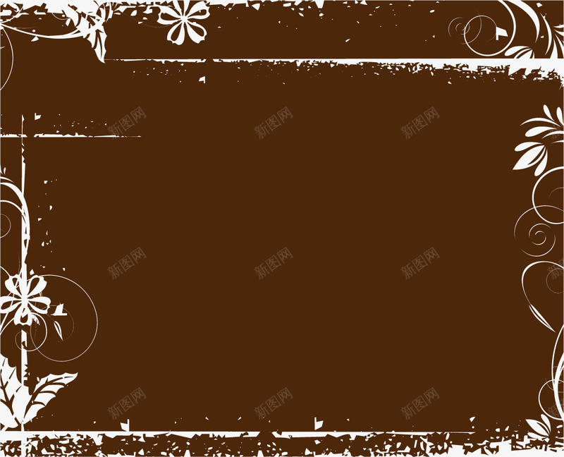 花边咖啡色背景元素矢量图ai免抠素材_88icon https://88icon.com png背景 咖啡色 背景元素 花边矢量 矢量图