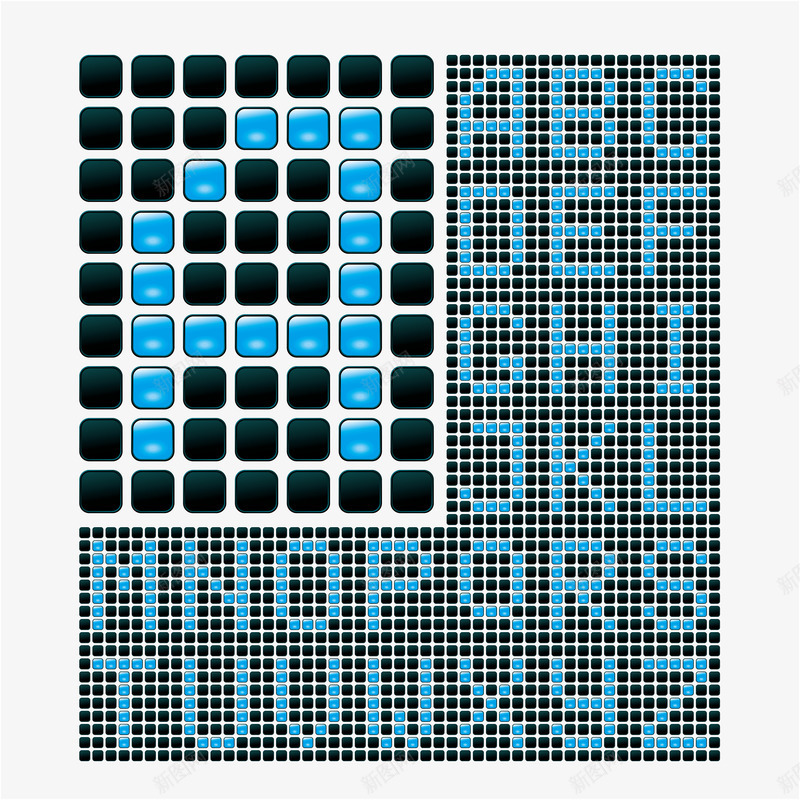 LED数字png免抠素材_88icon https://88icon.com LED显示 字体 数字 方块 网格