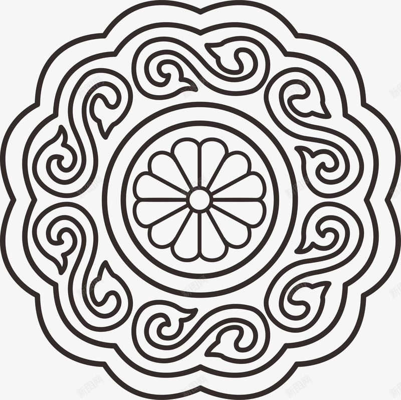 传统纹饰大全133png免抠素材_88icon https://88icon.com 云纹 传统纹饰大全 兽纹 古典纹饰 图纹 圆形花纹 如意纹 月饼图案 纹样 纹身花样 纹饰 花样 花纹