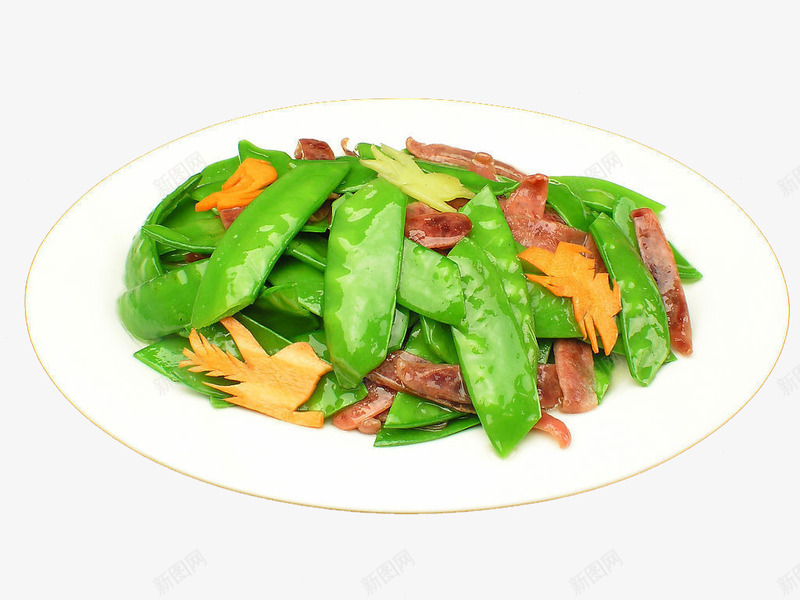 腊味荷兰豆png免抠素材_88icon https://88icon.com 中华美食 传统美食 美味熟菜 荷兰豆炒借肉 餐饮美食