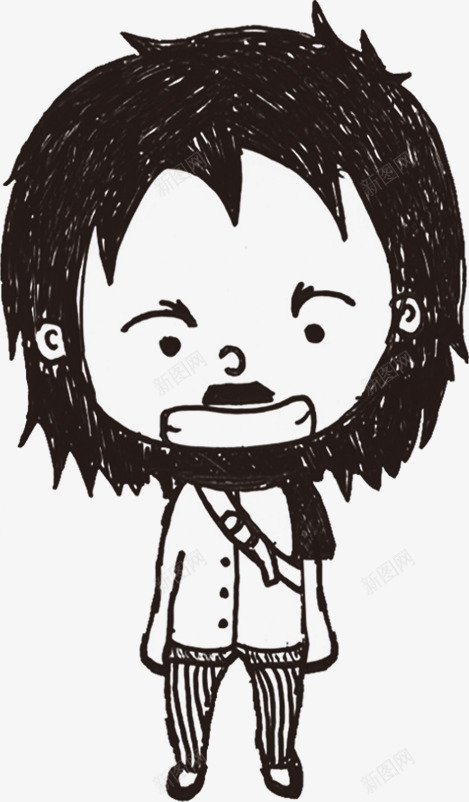 手绘创意个性口罩女孩png免抠素材_88icon https://88icon.com 个性 创意 口罩 女孩