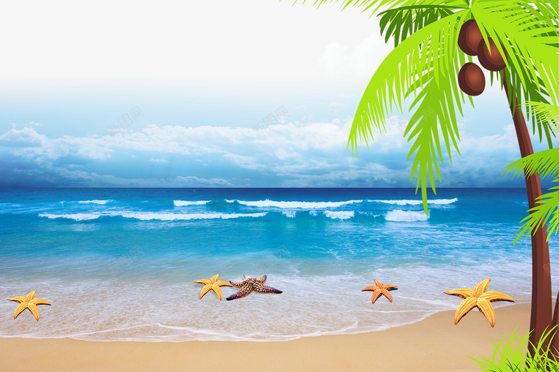 夏日元素png免抠素材_88icon https://88icon.com 夏天 夏季 夏日元素 大海 沙滩 海滩 海边