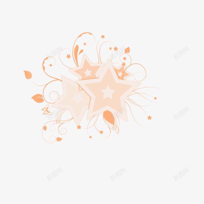 金黄色装饰图案png免抠素材_88icon https://88icon.com 星星 网页装饰素材 金黄色 青春